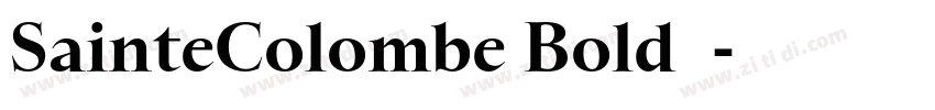 SainteColombe Bold◆字体转换